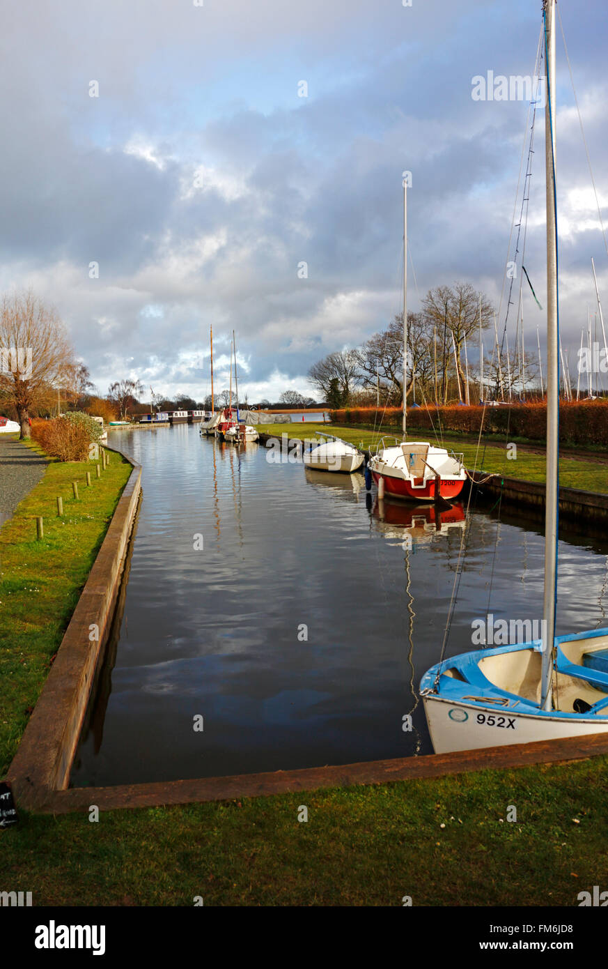 A view of the Pleasure Boat Dyke on the Norfolk Broads at Hickling