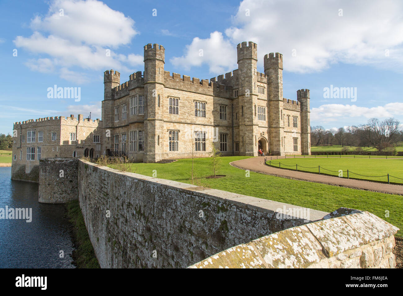 Leeds Castle, Kent, 'The loveliest castle in the whole world' (Lord Conway) also known as 'The Ladies' Castle. Stock Photo
