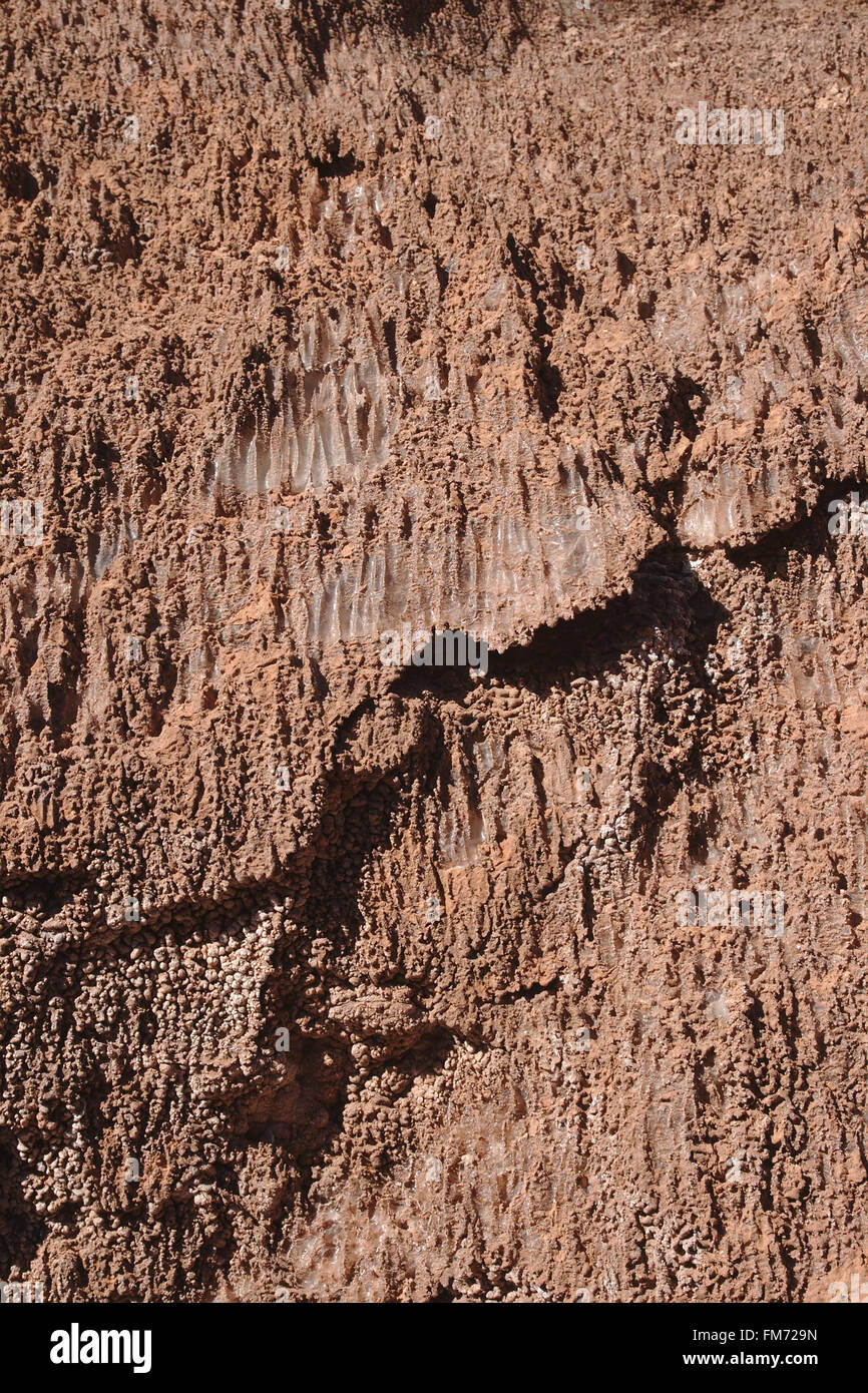 Salt dissolution in Mina Crisanta salt mine, Valle de la Luna, Atacama Desert, Chile Stock Photo