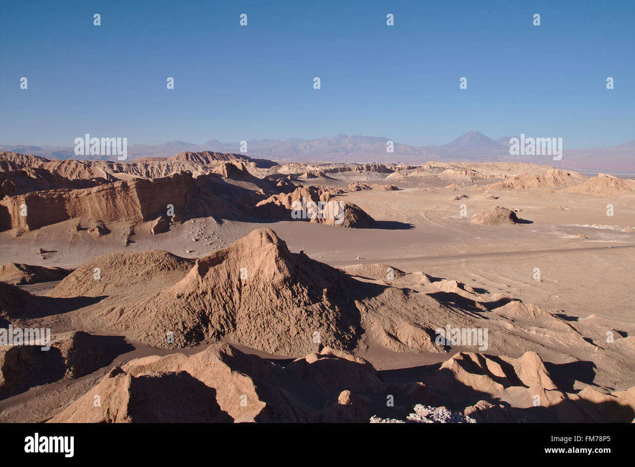 Valle de la Luna, folding of evaporites and mudstones by salt tectonics, Atacama Desert, Chile Stock Photo