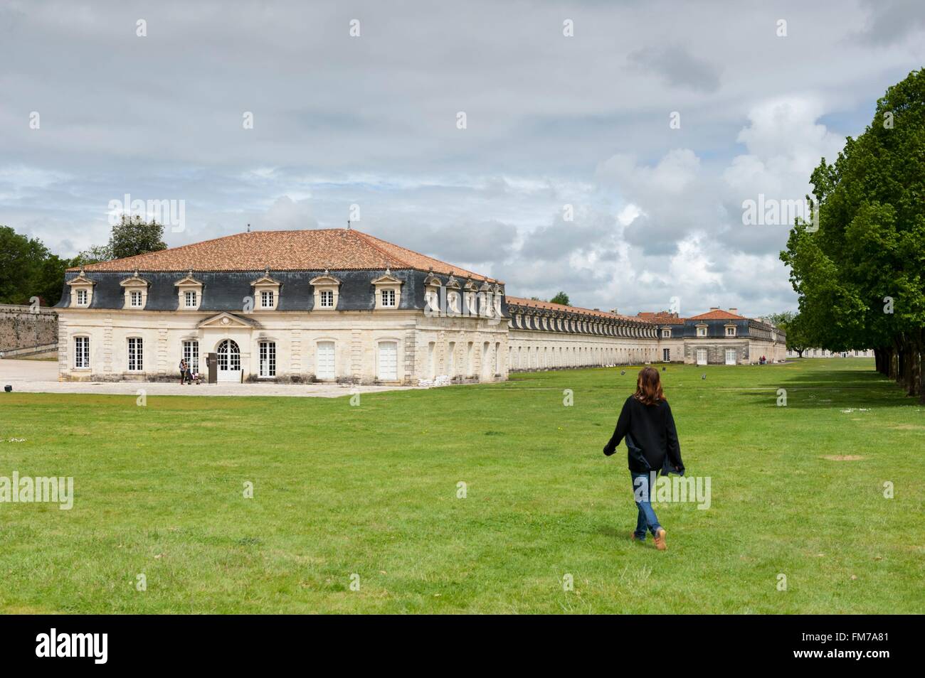 France, Charente Maritime, Rochefort, Arsenal area, Royal Rope Factory designed by Colbert in 1666, long 370m Stock Photo