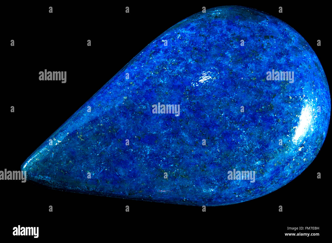 Lapis lazuli mineral stone in studio setting Stock Photo