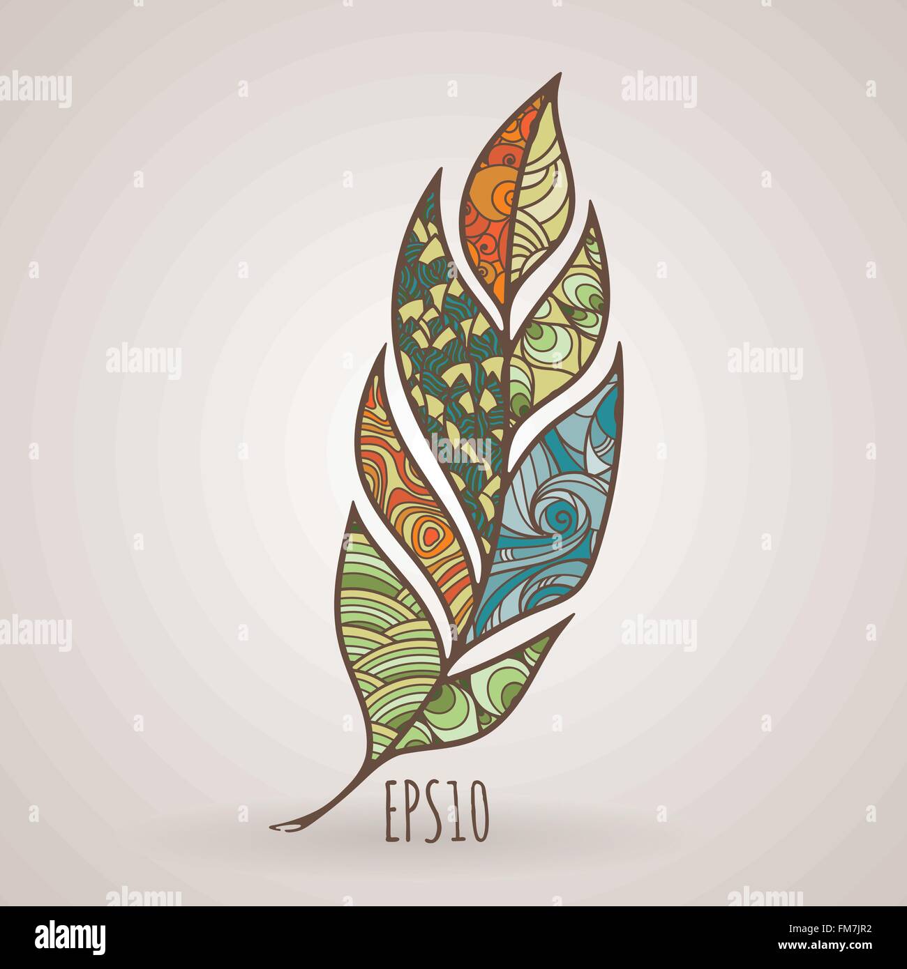 Zentangle feather hi-res stock photography and images - Alamy