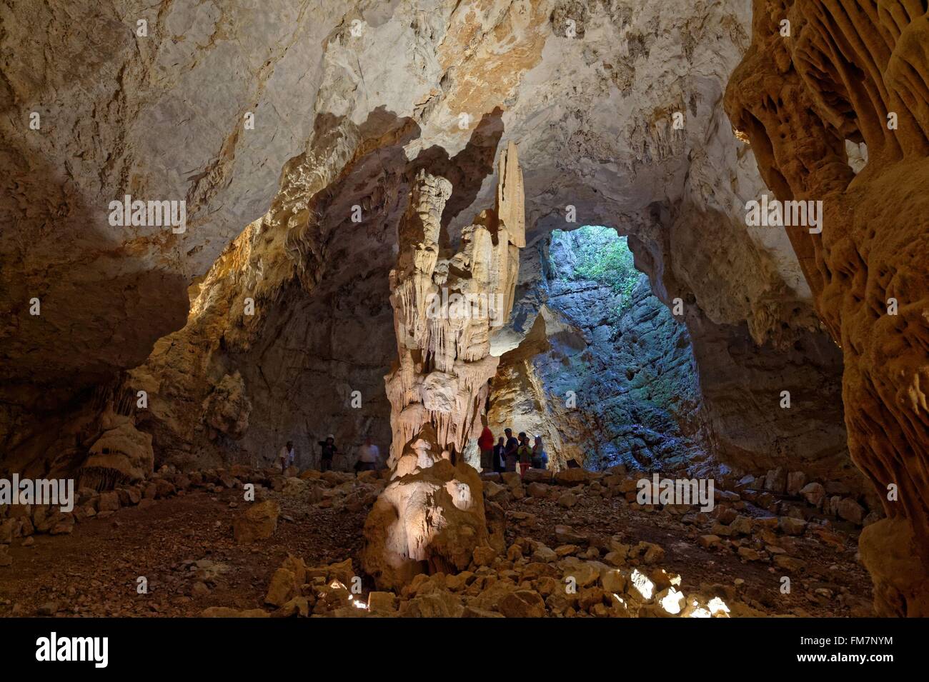 France, Herault, Saint Bauzile de Putois, Cave La Grotte des Demoiselles Stock Photo