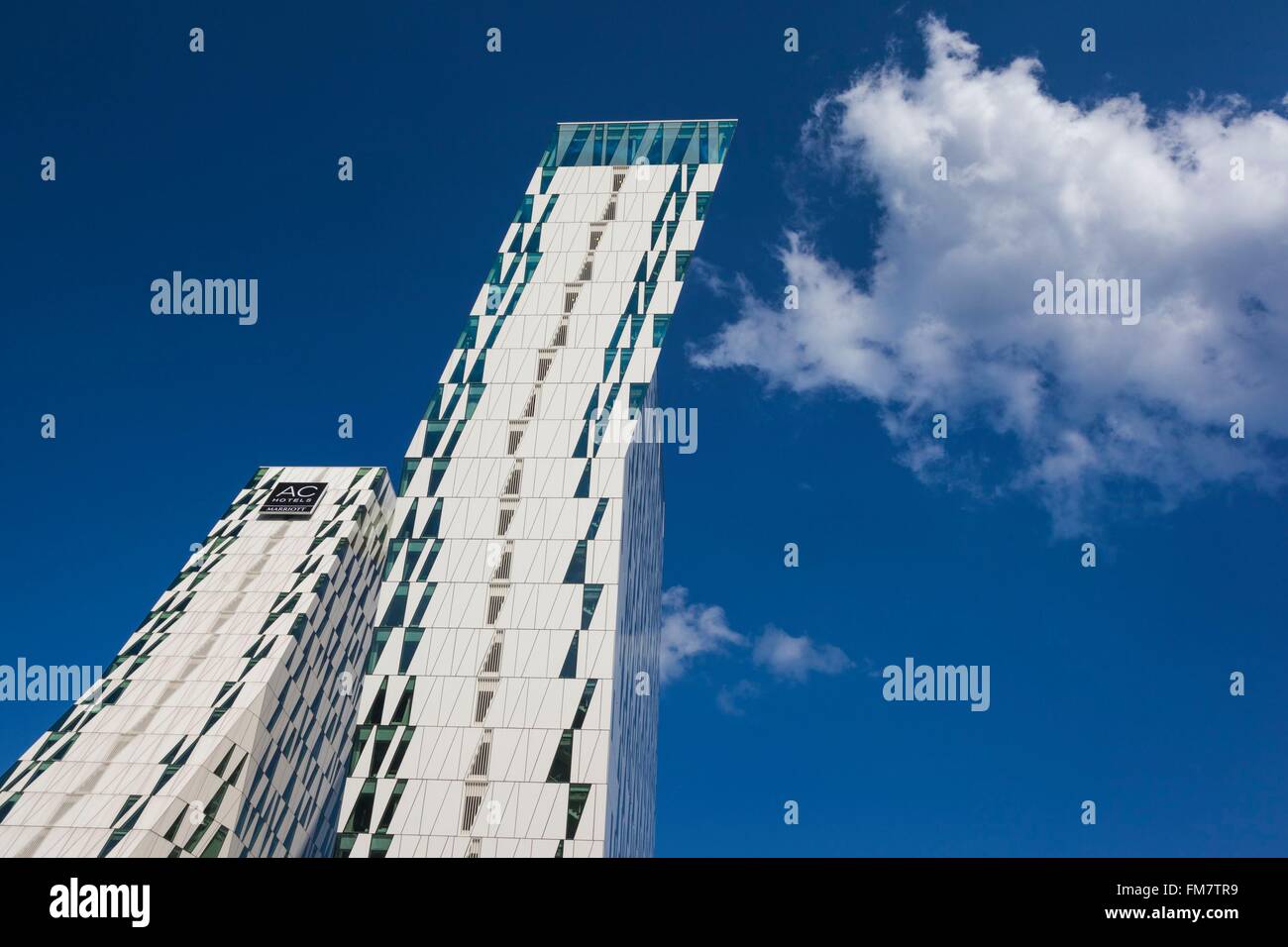 Denmark, Zealand, Copenhagen, Bella Sky Hotel Towers Stock Photo