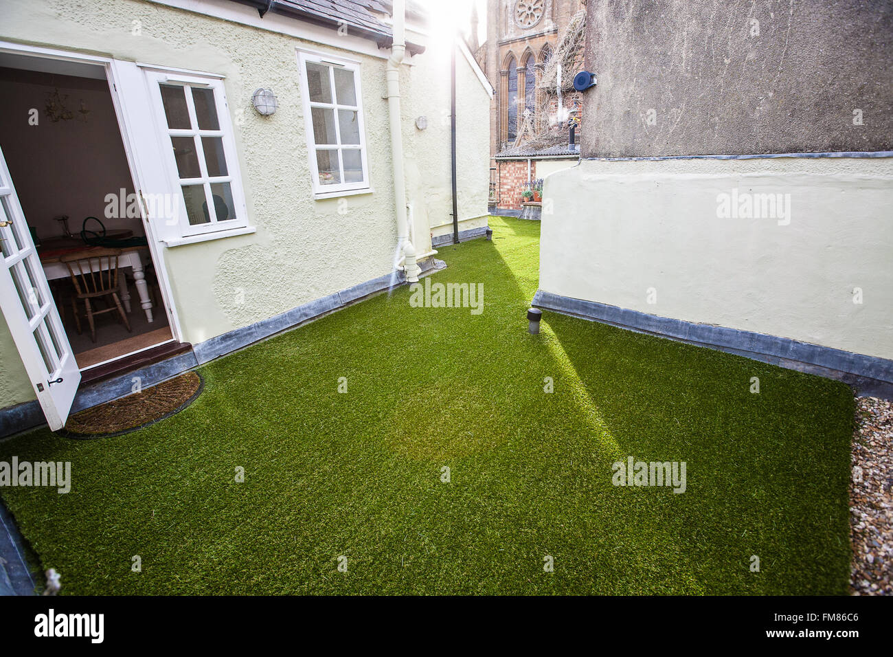 Artificial grass roof,of,fake,lawn,garden on,the,roof, on rental ...