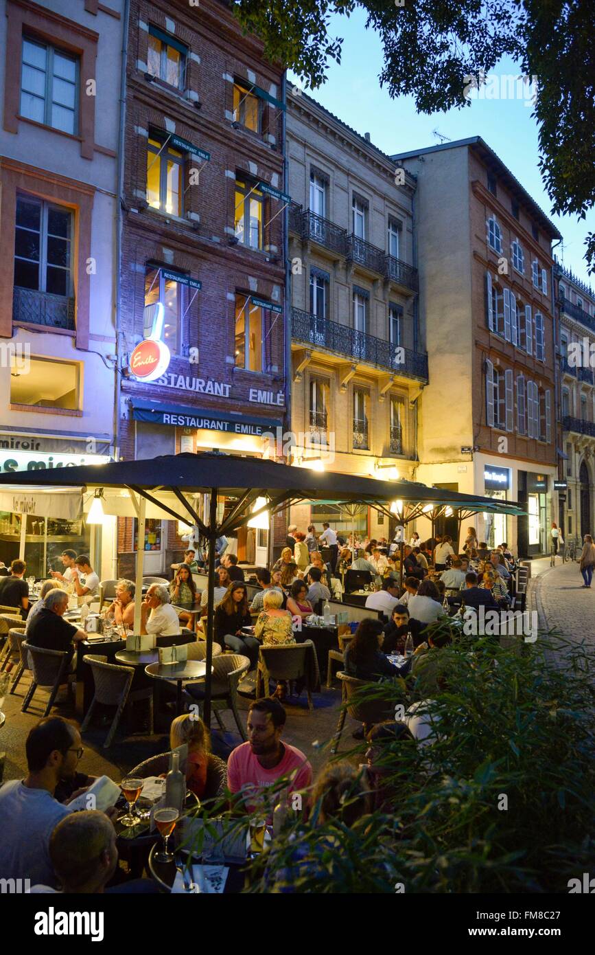 France Haute Garonne Toulouse Cafe Stock Photos France Haute