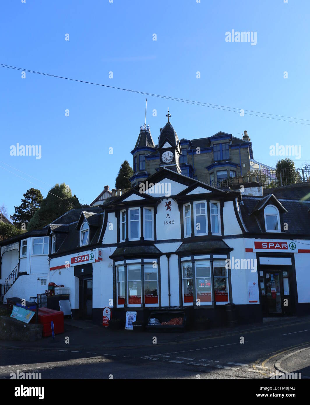 Exterior of Wormit Post Office and village shop Fife Scotland March