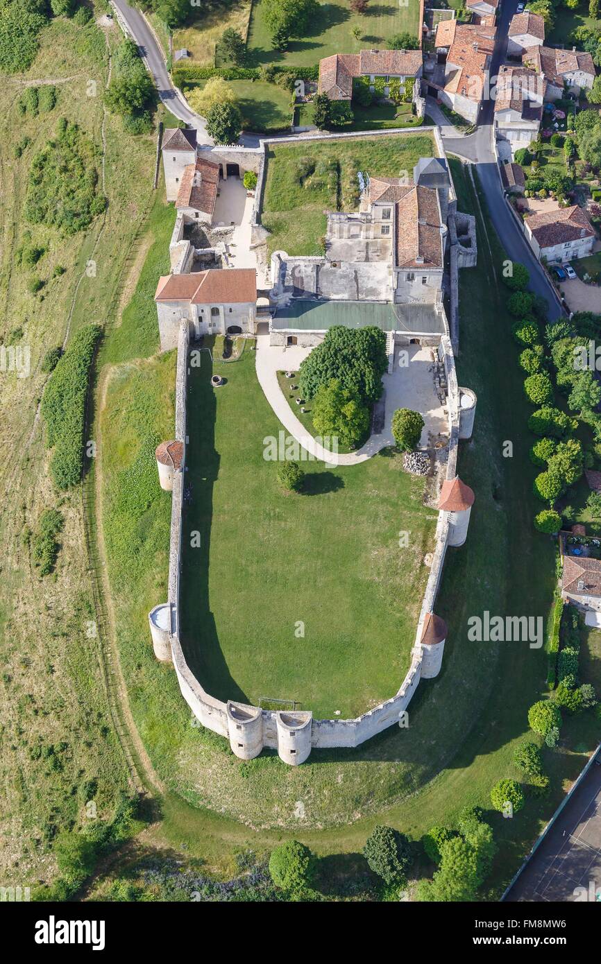 France, Charente, Villebois Lavalette, the castle (aerial view Stock Photo Alamy