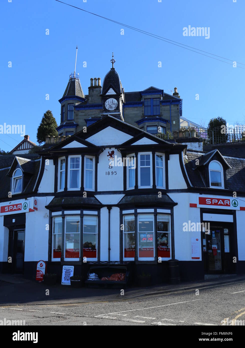 Exterior of Wormit Post Office and village shop Fife Scotland March