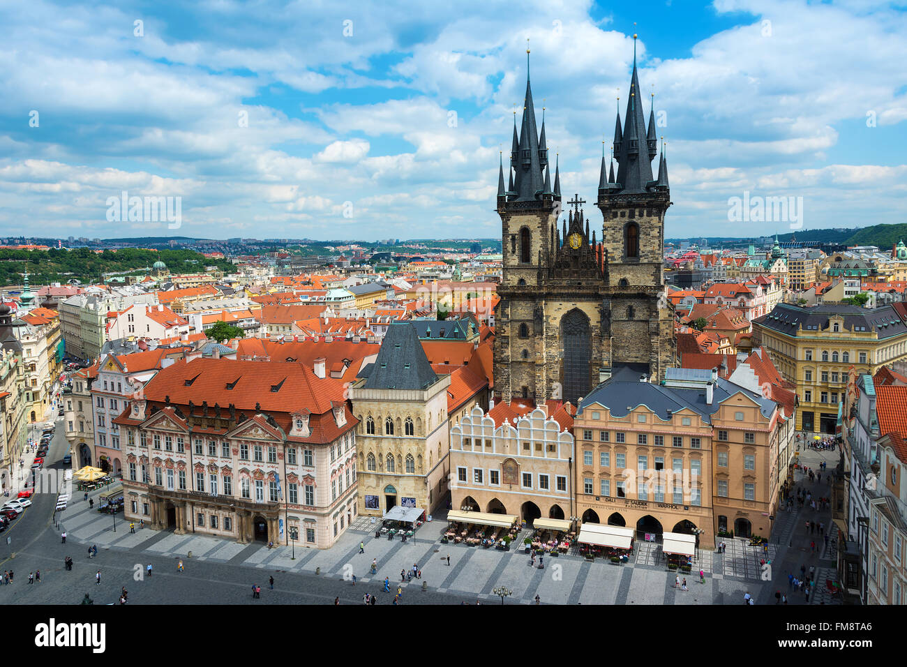 The Church of Our Lady before Tyn. The Old Town Square Prague Czech Republic. Stock Photo