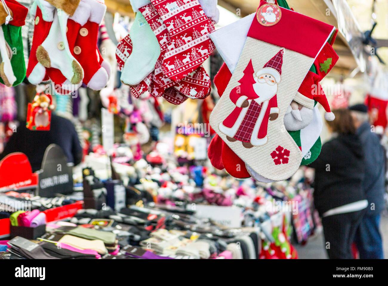 France, Paris, the ChampsElysées Christmas market Stock Photo Alamy
