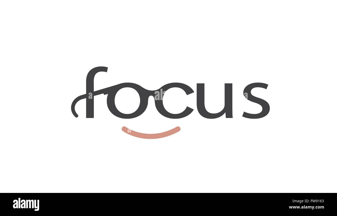 Focus Design Typography Stock Vector