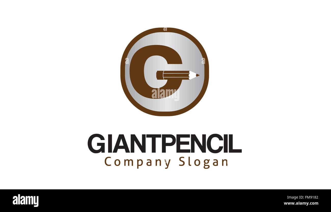 Giant Pencil Design Illustration Stock Vector