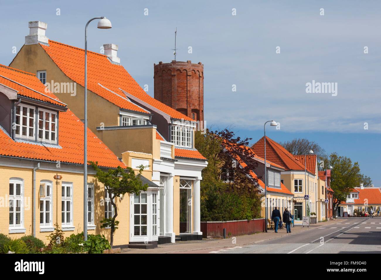 Fresh Look at Denmark Jutland Skagen Traditional Town Buildings Stock Photo