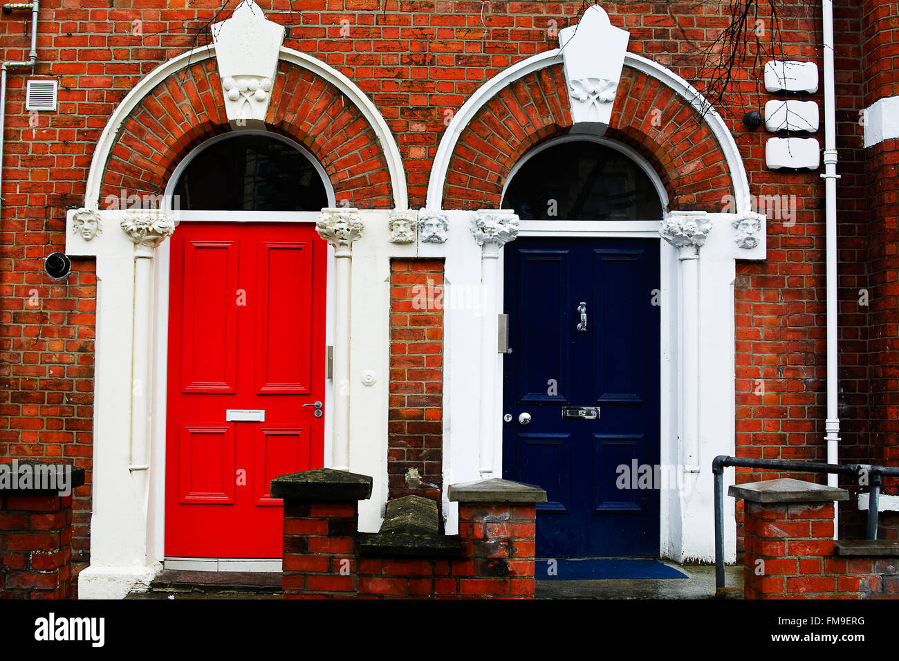 Colorured Doors in UK Stock Photo Alamy