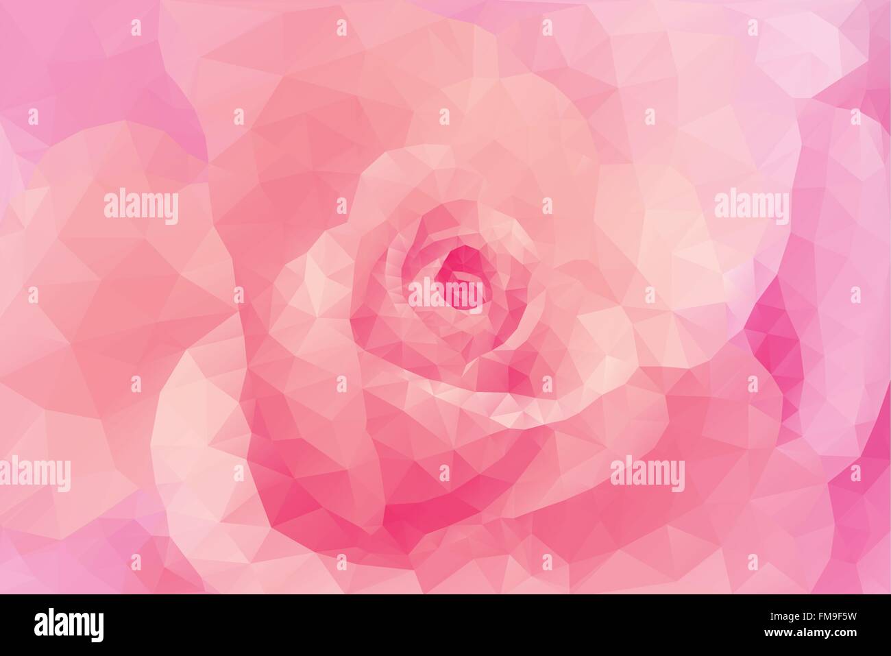Abstract triangle polygon floral fashion pink background Stock Vector
