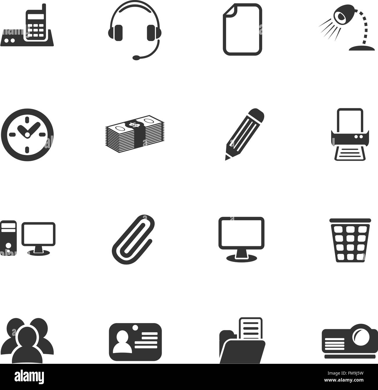 office web icons for user interface design Stock Vector Image & Art - Alamy