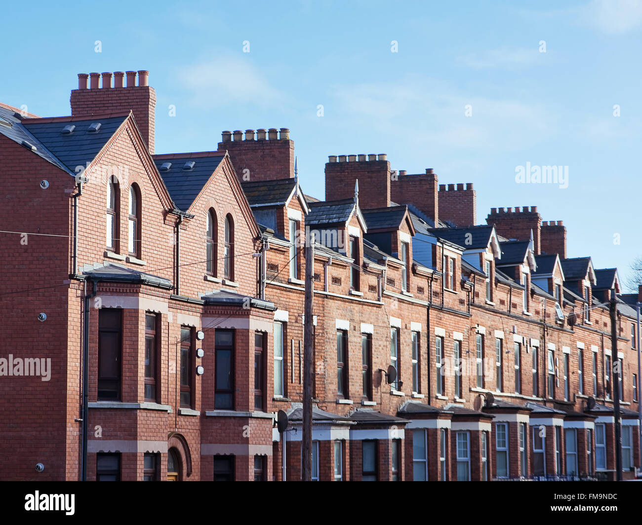 Roof and chimneys in Belfast Stock Photo