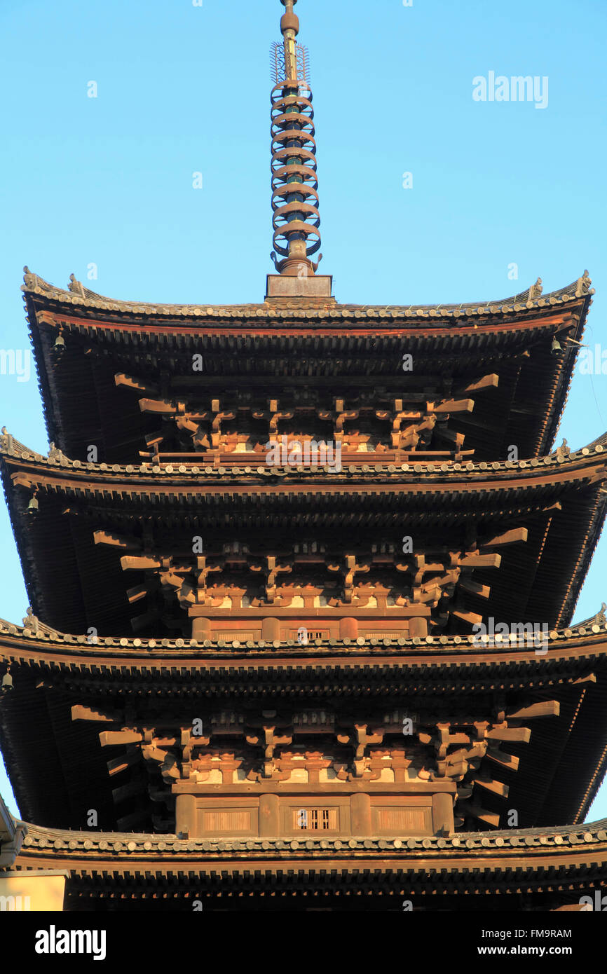 Japan; Kyoto, Higashiyama, Yasaka Pagoda, Stock Photo