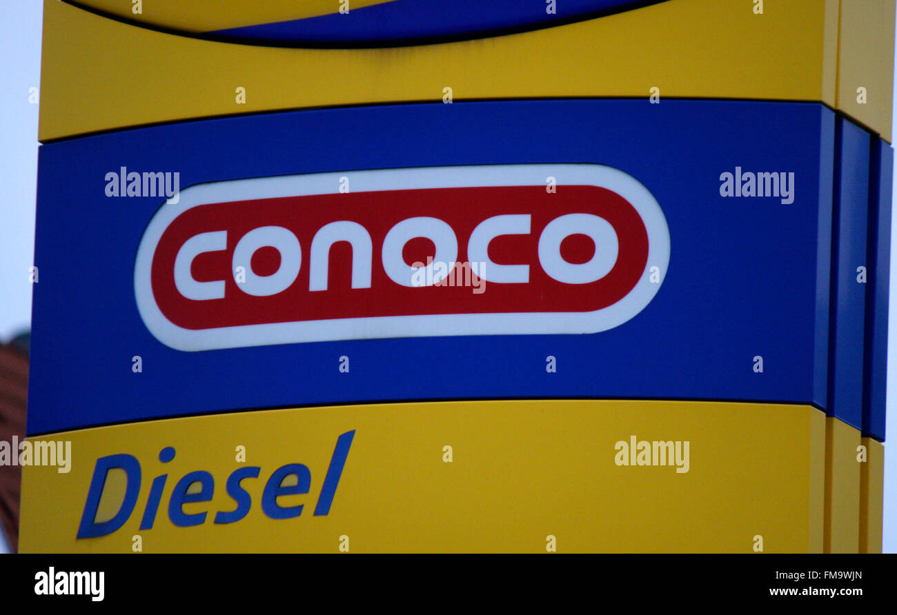 Markenname: 'Conoco', Berlin. Stock Photo