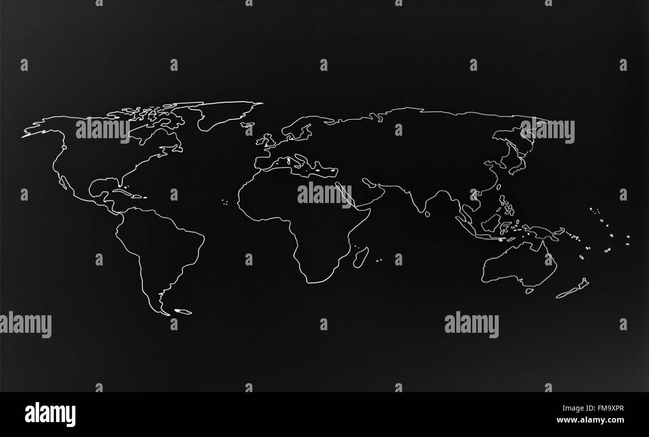 Asia political map Black and White Stock Photos & Images - Alamy