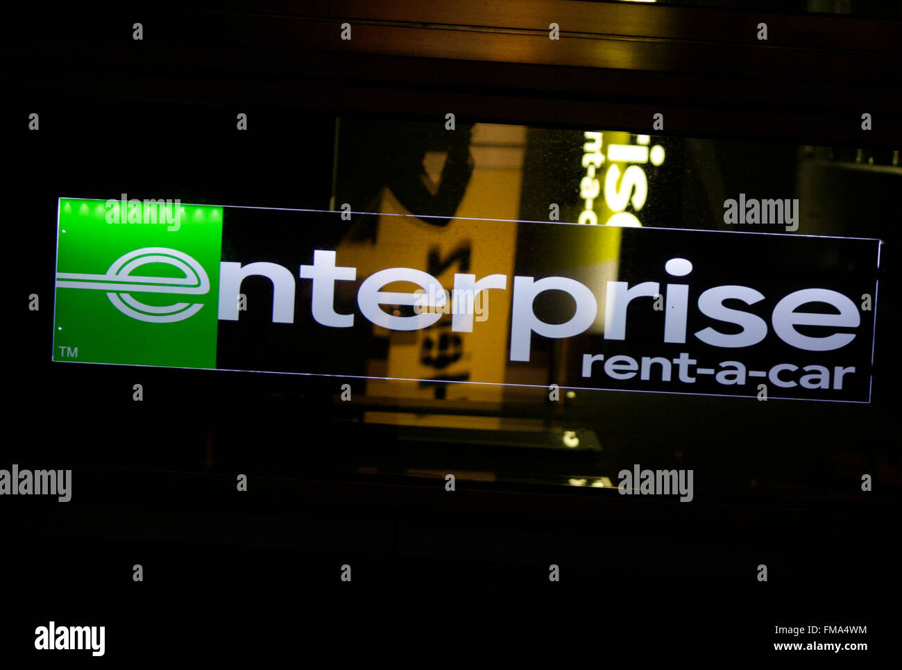 Markenname: 'Enterprise - rent a car', Dezember 2013, Berlin. Stock Photo