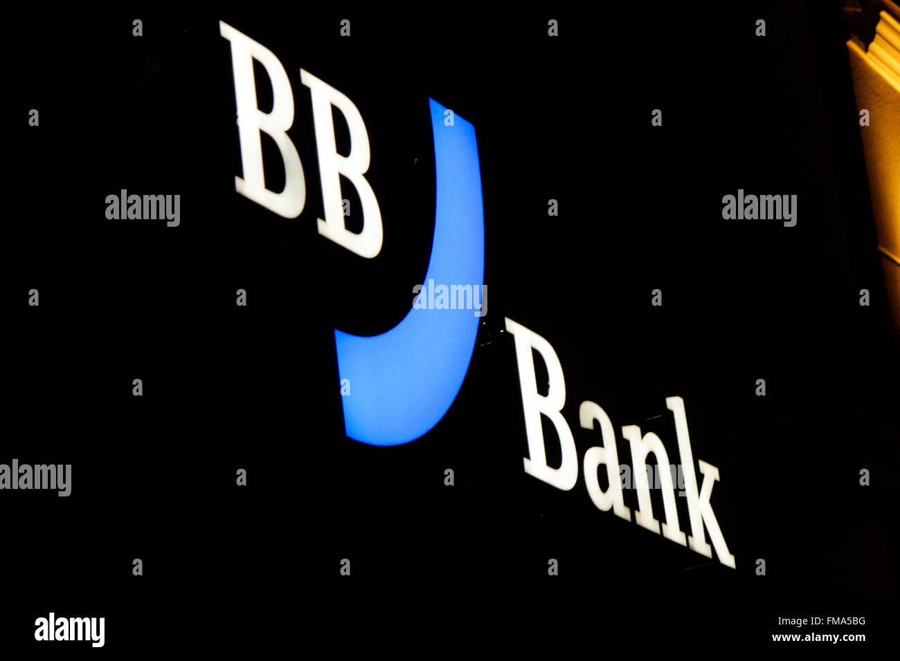 Markenname: 'BB Bank', Dezember 2013, Berlin. Stock Photo