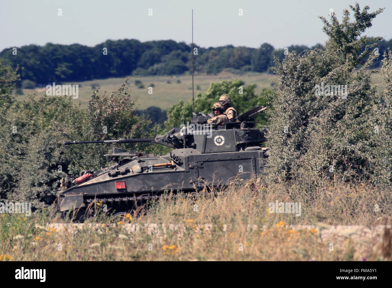 British Army Warrior tracked armoured vehicle Stock Photo