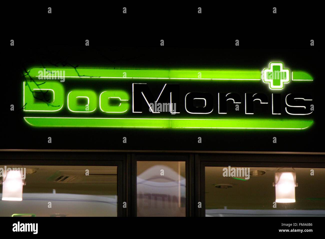 Markenname: "Doc Morris", Dezember 2013, Berlin. Stock Photo