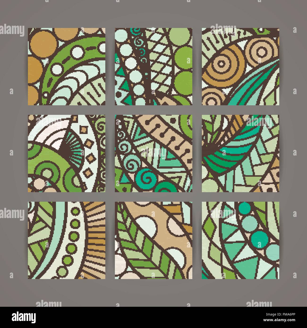 Set of vector design templates. Brochures in random colorful style ...