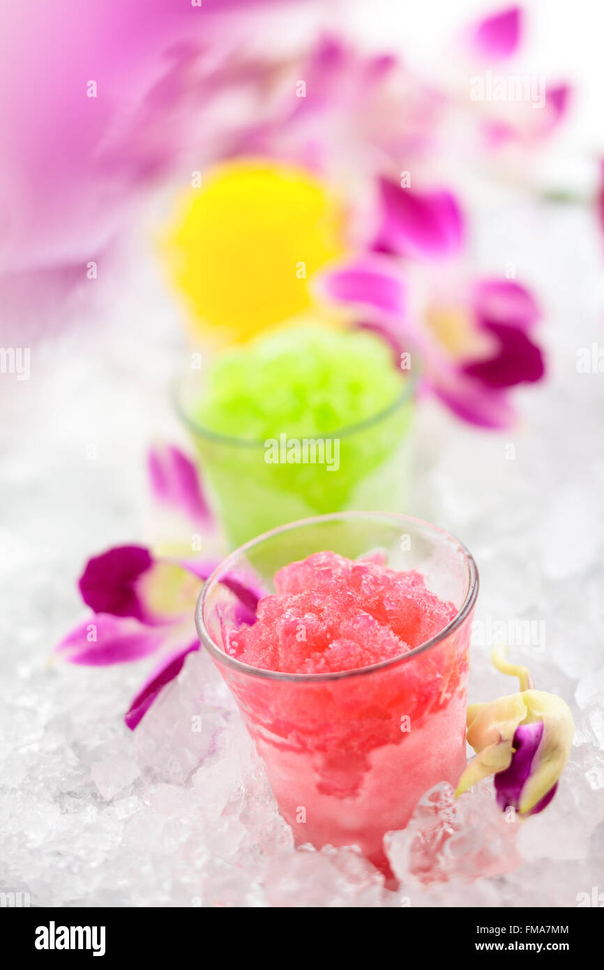 Granita (frozen fruit juice Stock Photo Alamy