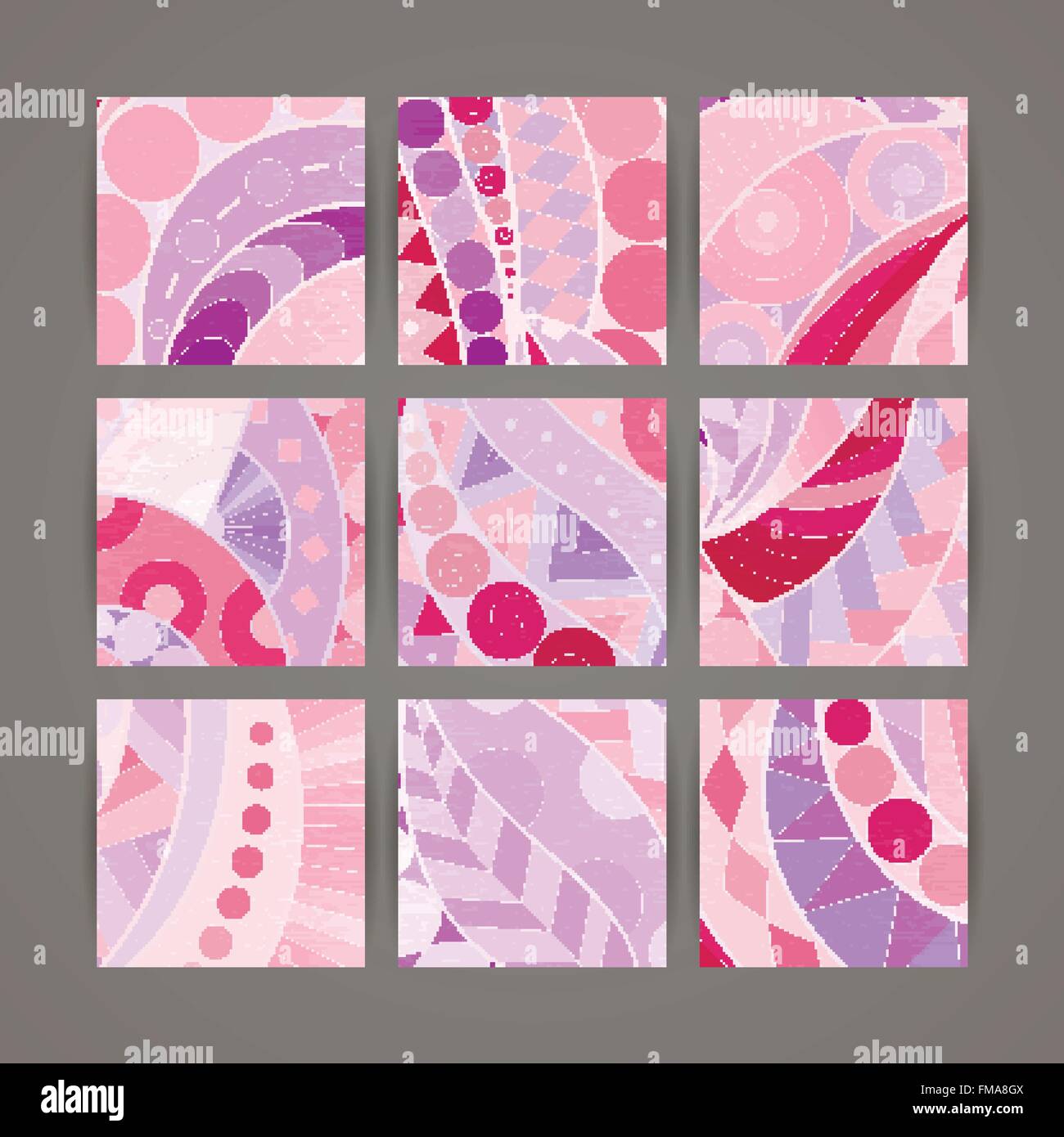 Set of vector design templates. Brochures in random colorful style ...