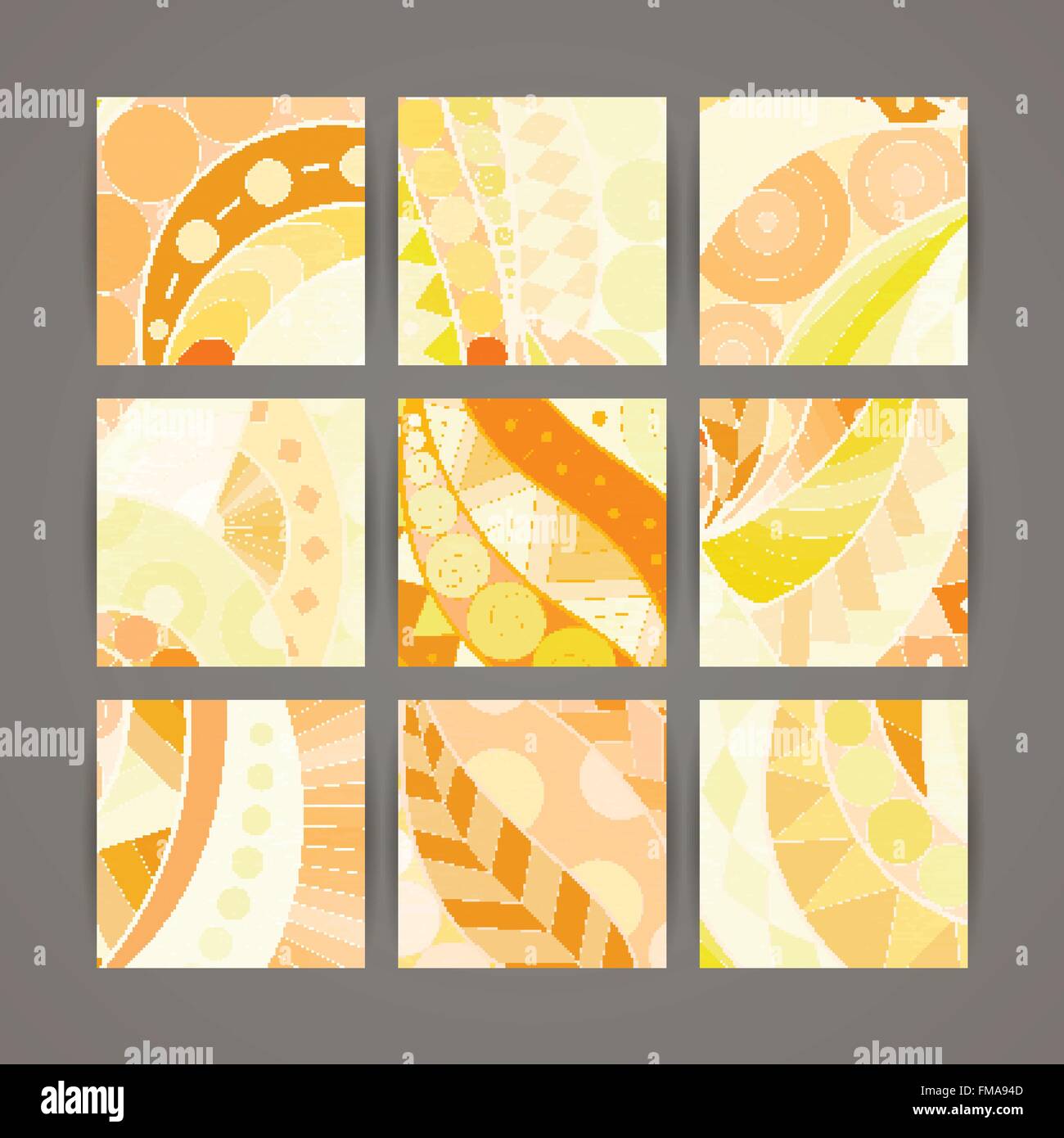 Set of vector design templates. Brochures in random colorful style ...