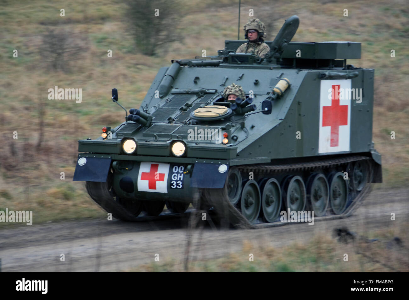 FV104 Samaritan CVRT Tracked ambulance of the British Army. Stock Photo