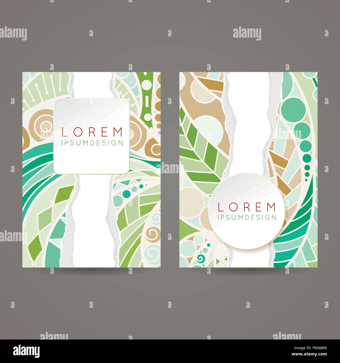 Set of vector design templates. Brochures in random colorful style ...