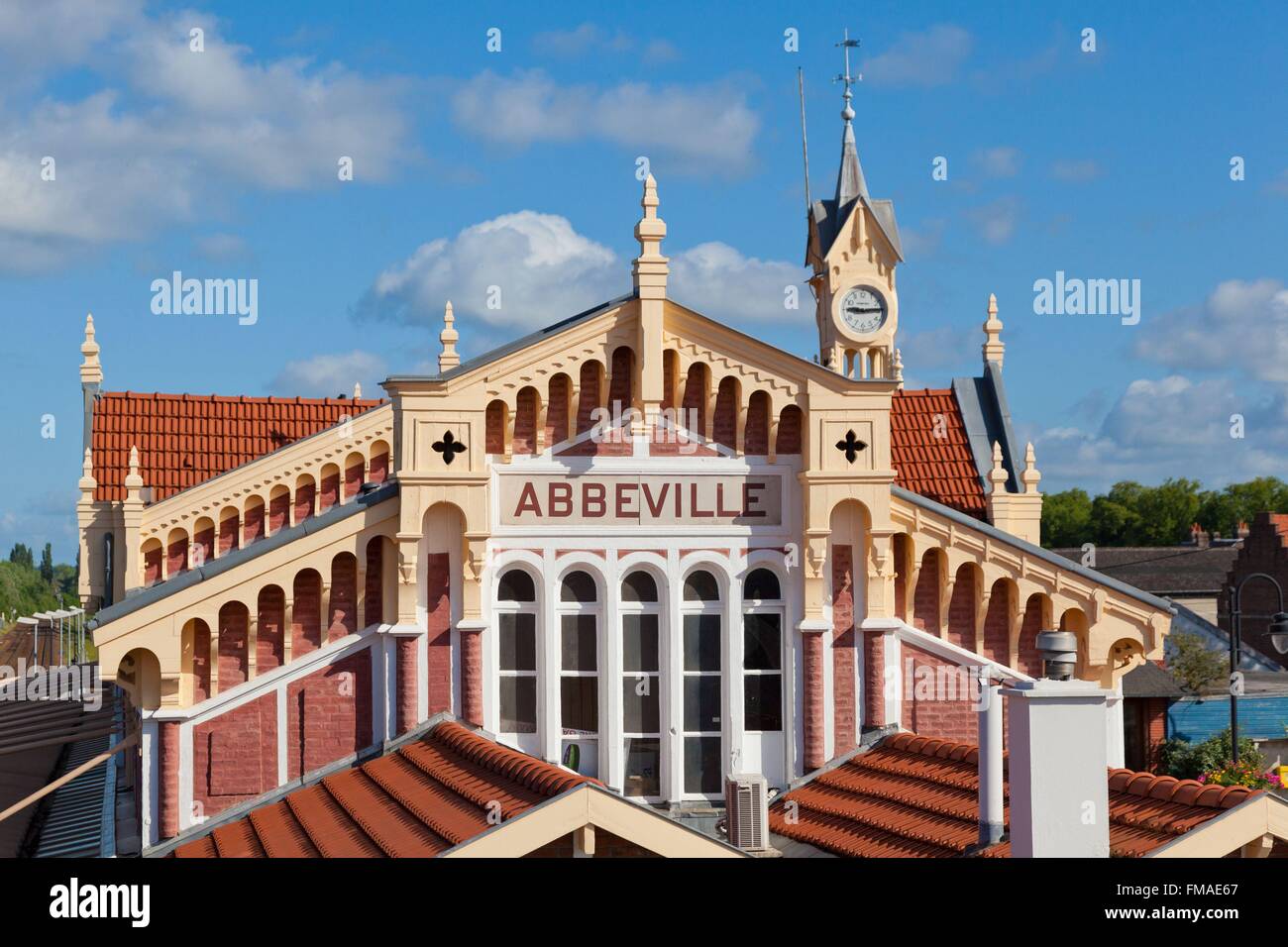 France, Somme, Abbeville, the Abbeville station style regional seaside