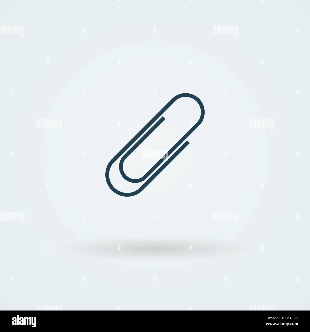 Vector paper clip icon. Stock Vector