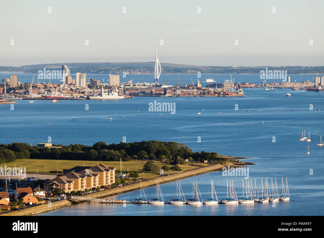 Views across to Portsmouth Harbour Stock Photo