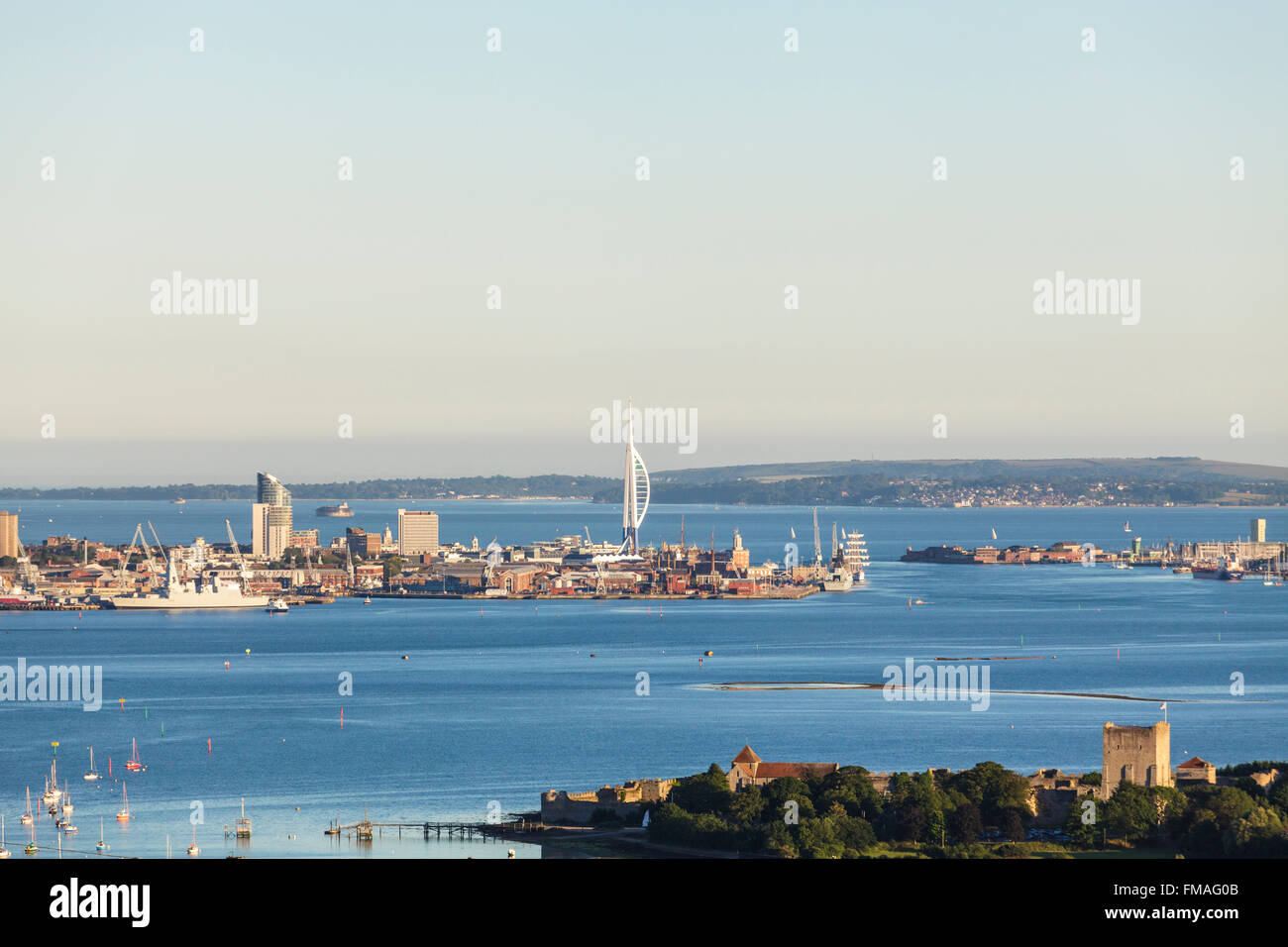 Views across to Portsmouth Harbour Stock Photo