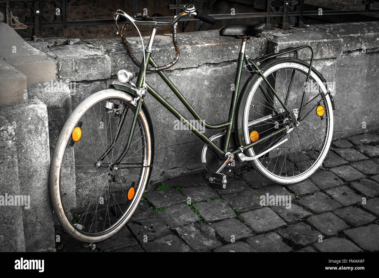 Vintage Bike in Black and White Stock Photo Alamy