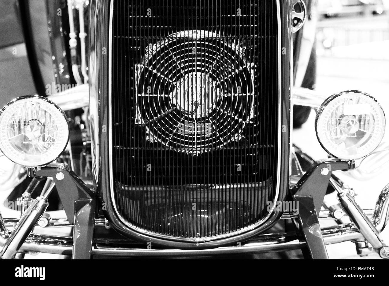 Chicago World of Wheels Auto Show Illinois 1932 Ford 5 window Altered Street Coupe Stock Photo