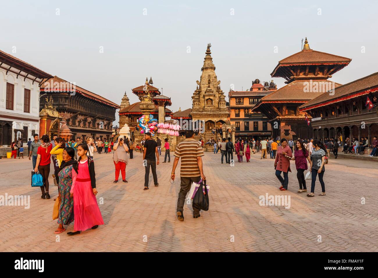 Nepal, Bagmati zone, Bhaktapur, listed as World Heritage by UNESCO, Durbar Square Stock Photo