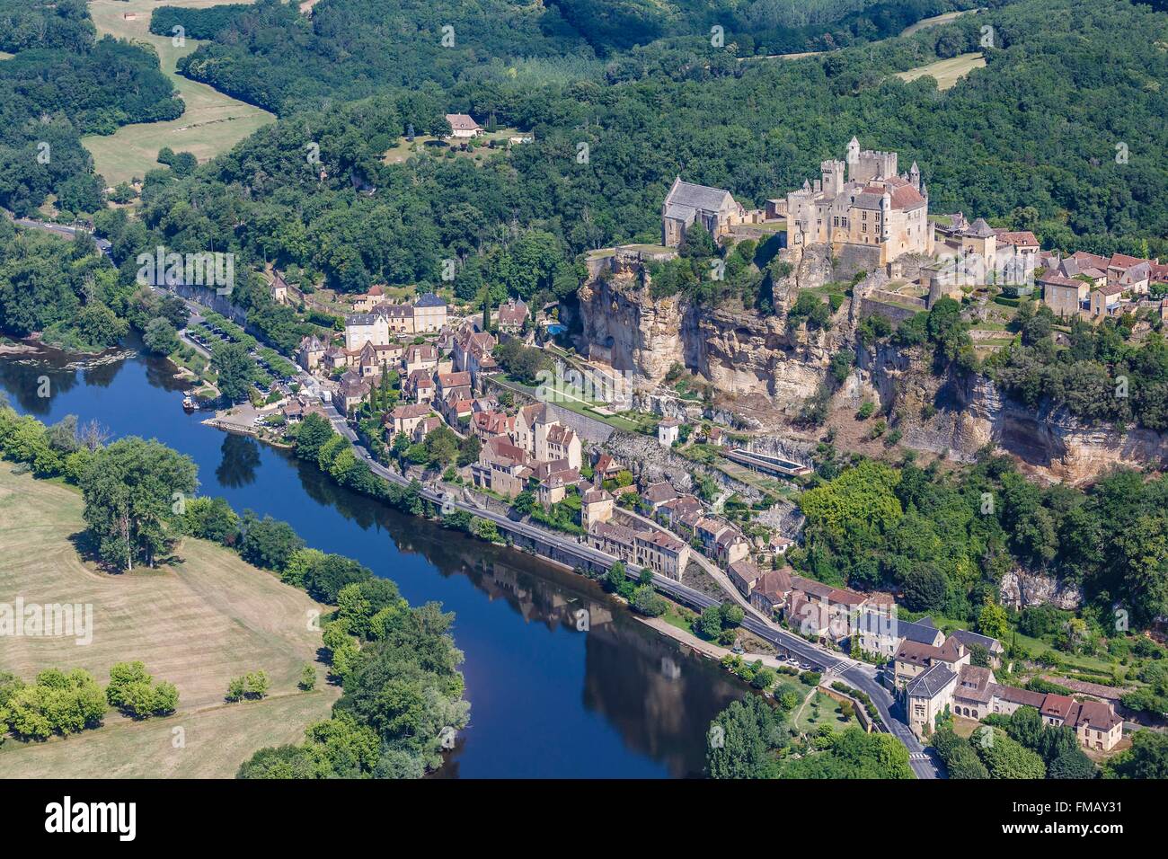 France, Dordogne, Beynac et Cazenac, labelled Les Plus Beaux Villages de France (The Most Beautiful Villages of France), the Stock Photo