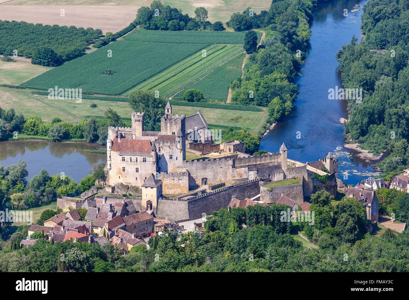 France, Dordogne, Beynac et Cazenac, labelled Les Plus Beaux Villages de France (The Most Beautiful Villages of France), the Stock Photo