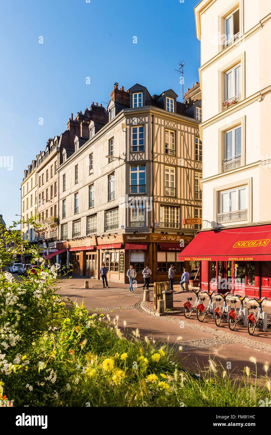 France, Seine Maritime, Rouen, Vieux Marche square Stock Photo - Alamy