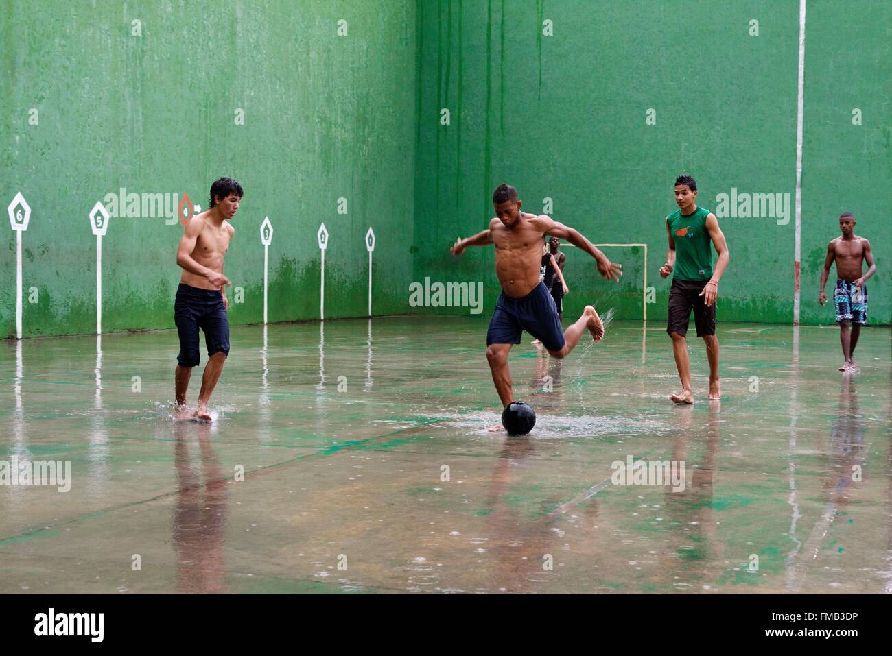 Cuba, Cienfuegos, Players in jai alai Stock Photo