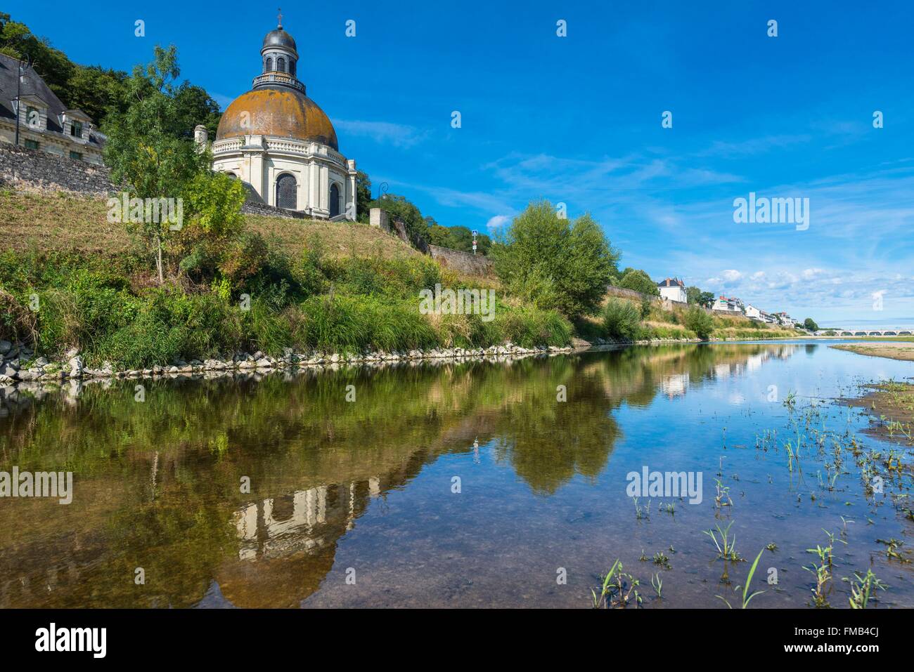 France, Maine et Loire, Loire valley listed as World Heritage by UNESCO, Saumur, Notre-Dame-des-Ardilliers Royal Chapel on the Stock Photo