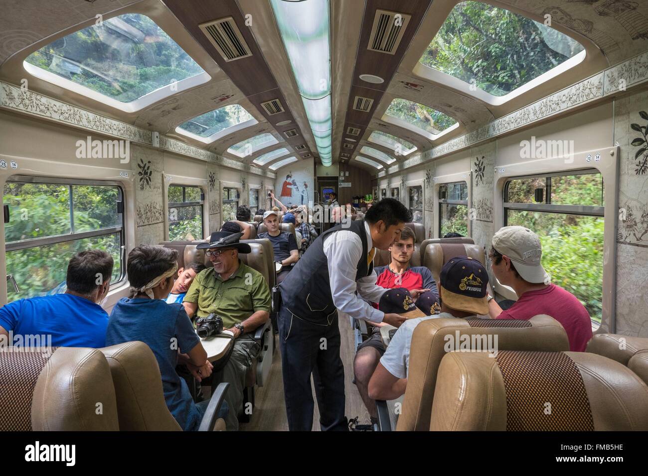 Peru, Cusco Province, Incas Sacred Valley, the train leading to Aguas ...