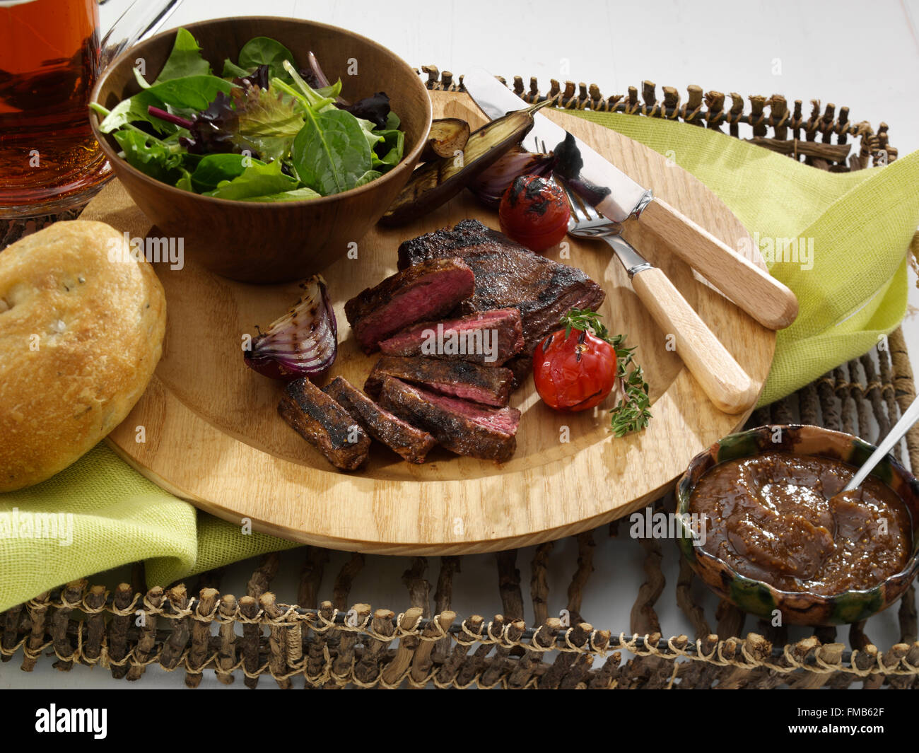 BBQ Skirt steak Stock Photo Alamy